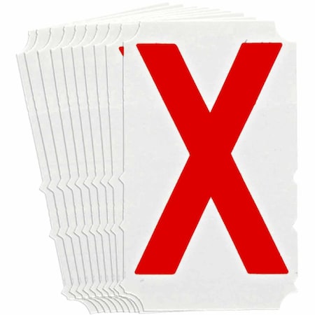 Brady Quik-Align 5120 Series Polyester 3 in Lbl Legend: X Red 10PK 5120P-X